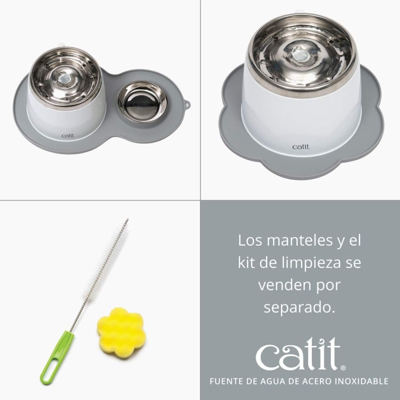 Bebedero tipo fuente Catit de acero inoxidable, capacidad 2 litros - Imagen 7