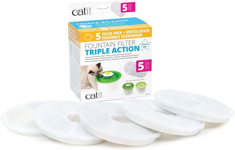Catit Cartucho Triple Acción para Bebedero, Fuente para Gatos, 5 Unidades