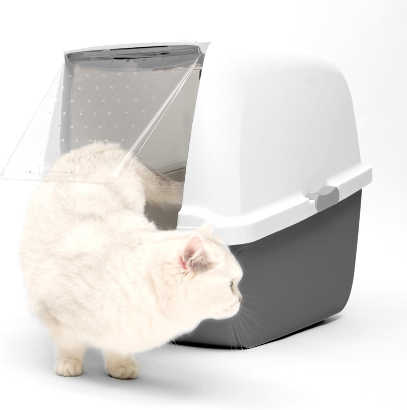 Catit Magic Blue Hooded, Caja de arena para gatos, regular - Imagen 5