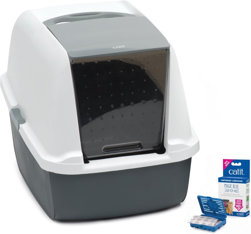 Catit Magic Blue Hooded, Caja de arena para gatos, regular