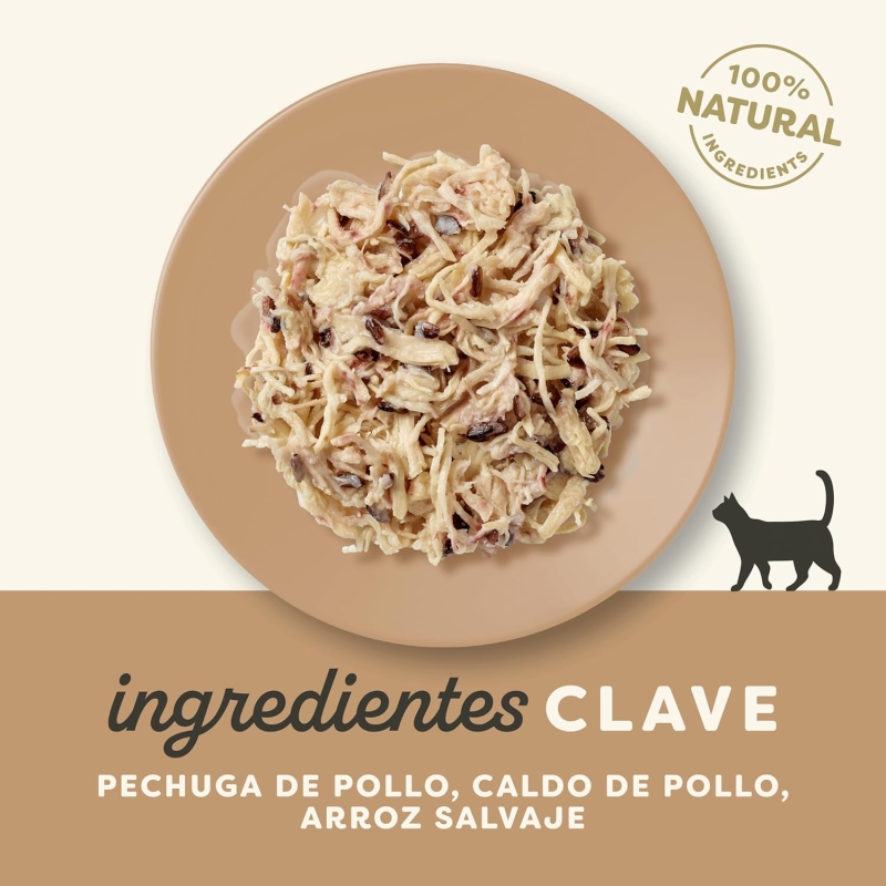Comida húmeda Applaws 100% natural para gatos adultos, pollo con arroz salvaje - Imagen 3