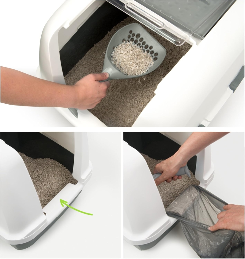 Catit Magic Blue Hooded, Caja de arena para gatos, regular - Imagen 3