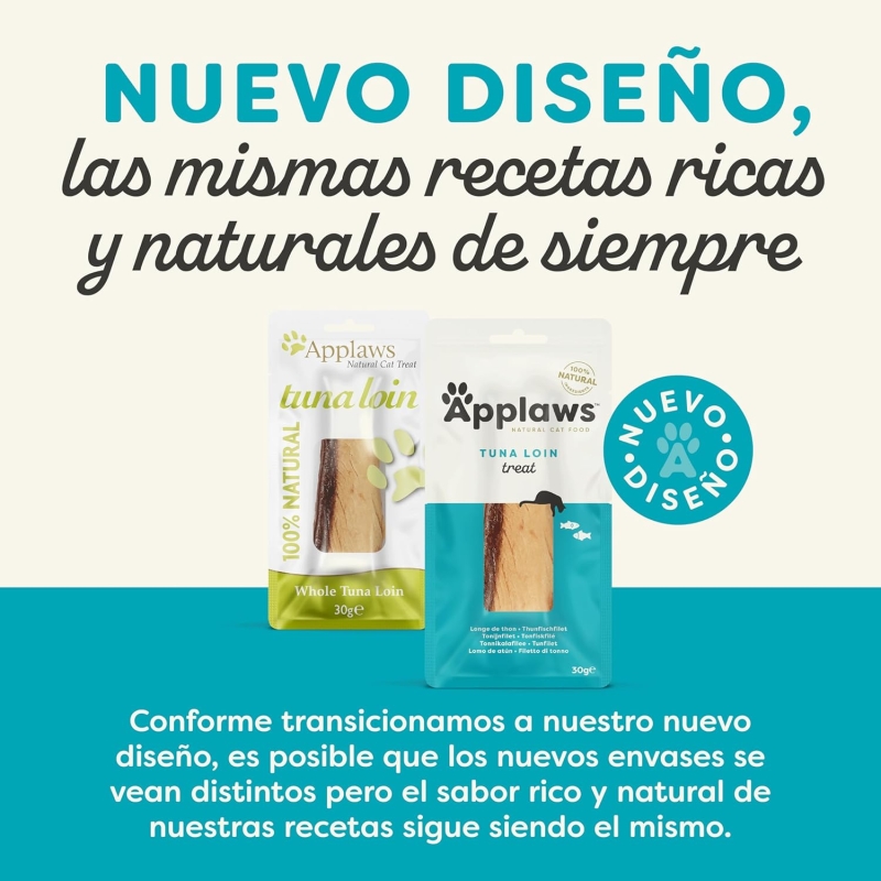 Snack natural de atún Applaws para gatitos y gatos adultos - 12 bolsitas de 30 g - Imagen 3