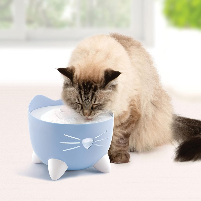Fuente bebedero para gatos Catit PIXI azul - Imagen 3