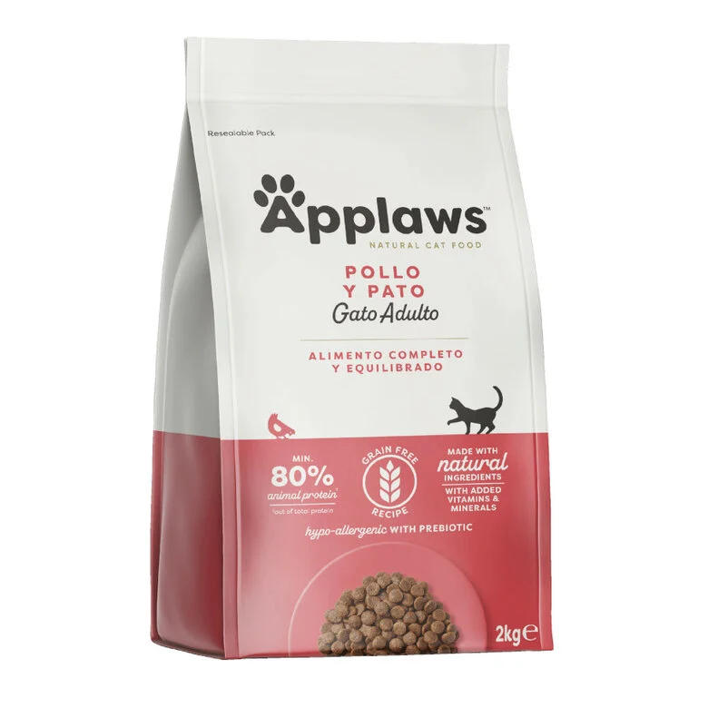 Alimento seco natural sin granos Applaws para gatos adultos, pollo y pato 2 kg