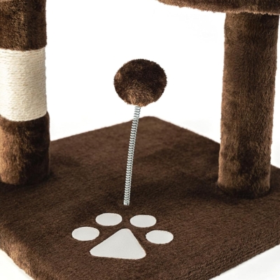 Árbol rascador para gatos lionto 112 cm en color marrón - característica 4