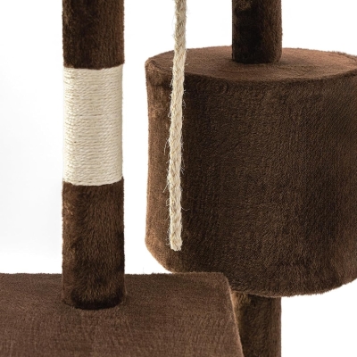 Árbol rascador para gatos lionto 112 cm en color marrón - imagen 5
