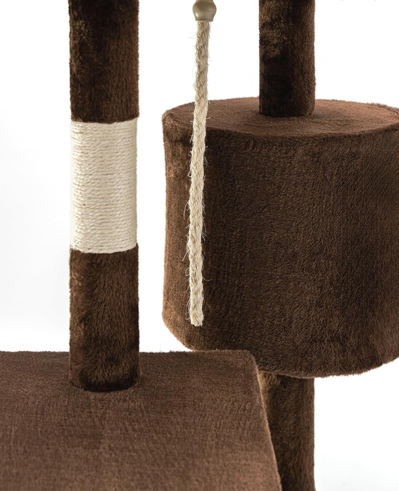 Árbol rascador para gatos lionto 112 cm en color marrón - imagen 5