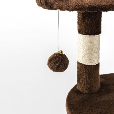 Árbol rascador para gatos lionto 112 cm en color marrón - detalle del producto
