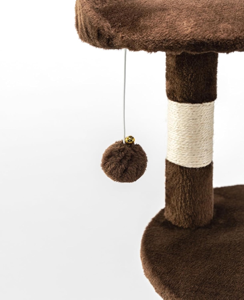 Árbol rascador para gatos lionto 112 cm en color marrón - detalle del producto