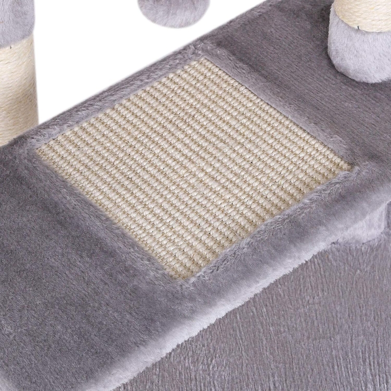 Árbol rascador para gatos lionto, 75 cm de altura, gris claro - detalle del producto