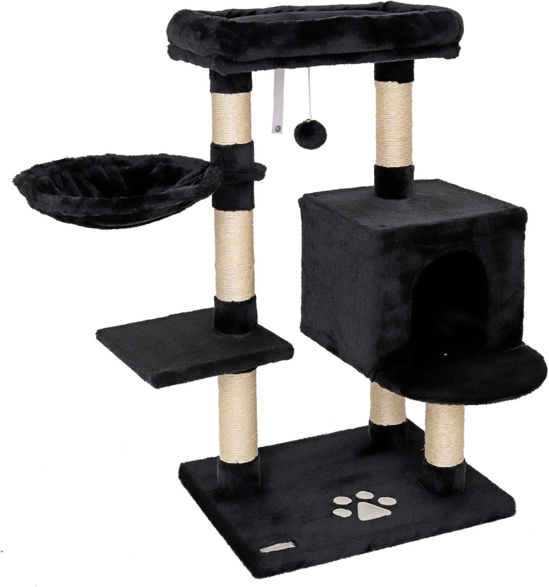 árbol rascador para gatos lionto - Árbol rascador para gatos lionto, negro, altura 93 cm