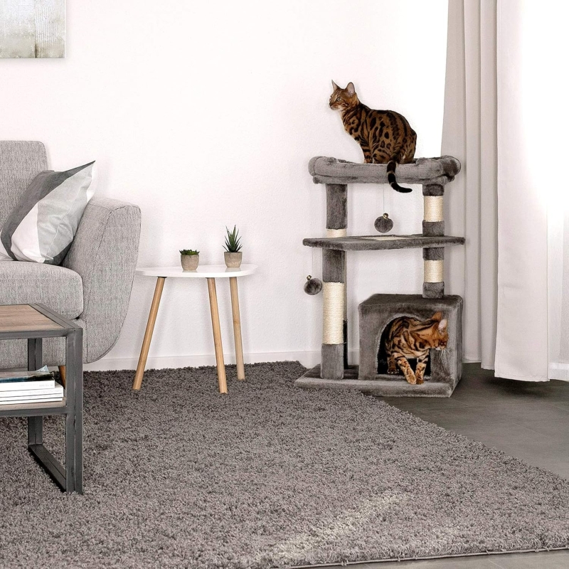 Árbol rascador para gatos resistente lionto gris oscuro 75 cm - característica 4