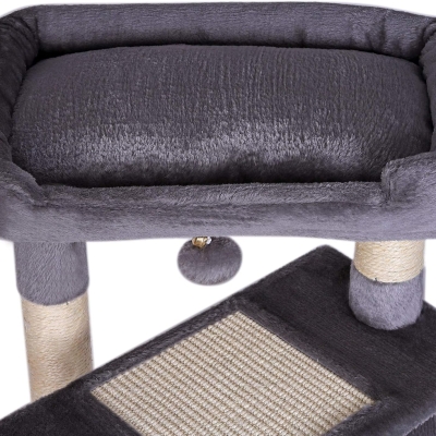 Árbol rascador para gatos resistente lionto gris oscuro 75 cm - imagen 5