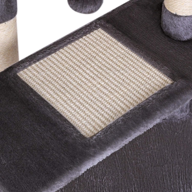 Árbol rascador para gatos resistente lionto gris oscuro 75 cm - detalle del producto