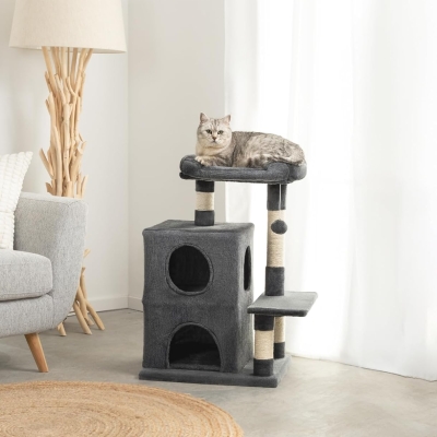 Árbol rascador para gatos resistente lionto gris oscuro 80 cm - vista 3