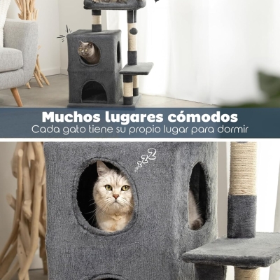 Árbol rascador para gatos resistente lionto gris oscuro 80 cm - imagen 5