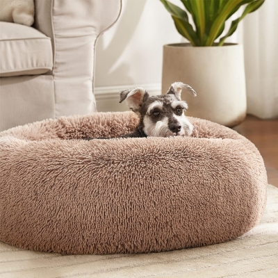 Cama relajante Bedsure para gato y perro pequeño con felpa suave, 50x50 cm