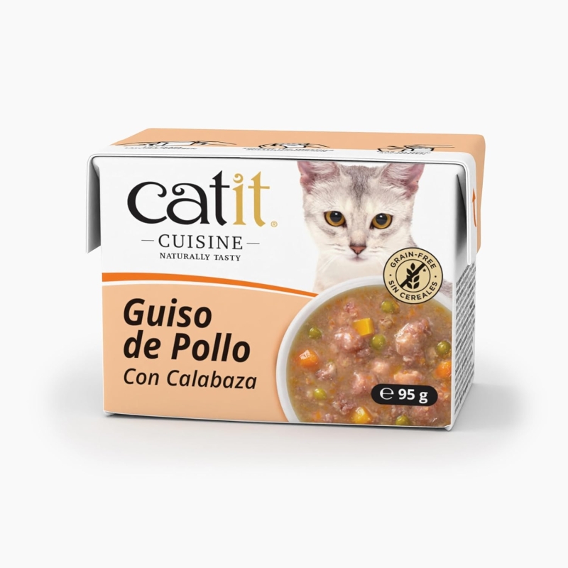guiso para gatos catit cuisine - Guiso para gatos Catit Cuisine pollo con calabaza 95 g