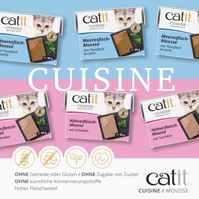 Mousse para gatos Catit Cuisine con pescado de mar 90g - imagen 5