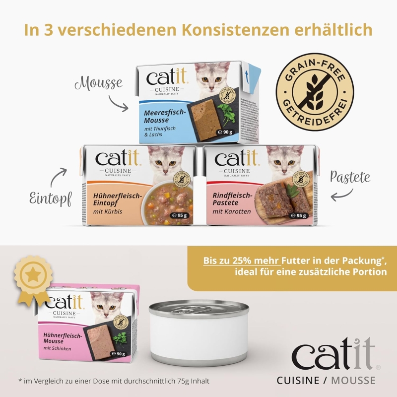 Mousse para gatos Catit Cuisine con pescado de mar 90g - vista 7