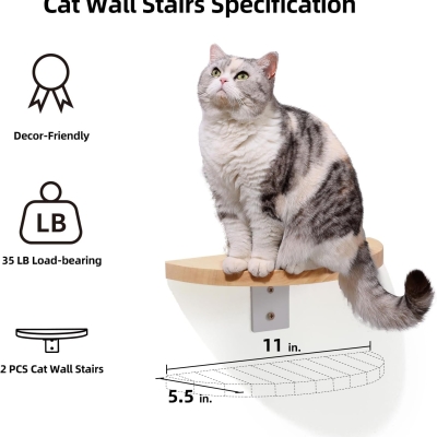 Pared de escalada para gatos Fukumaru con cápsula transparente y pedales