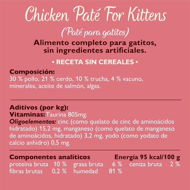 Paté suave para gatito Lily's Kitchen de pollo y ternera (19 x 85 g) - característica 12