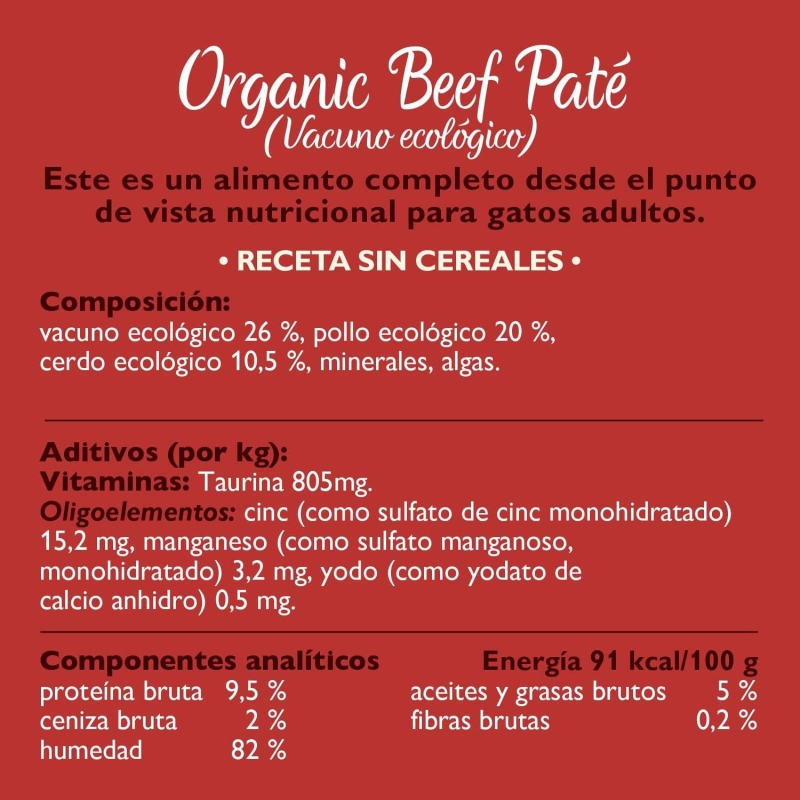 Pienso húmedo orgánico para gatos Lily's Kitchen de vacuno (19 x 85 g) - vista 3