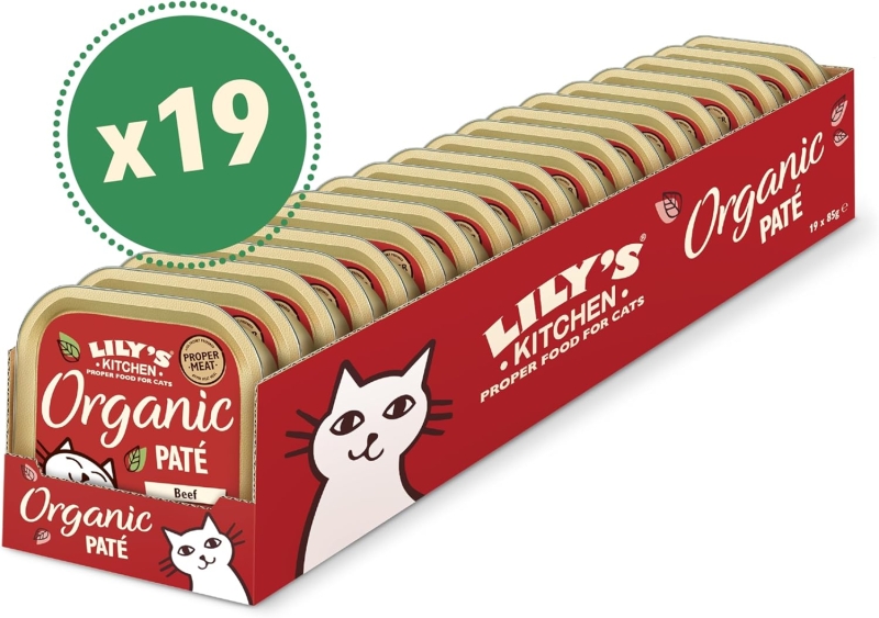 Pienso húmedo orgánico para gatos Lily's Kitchen de vacuno (19 x 85 g) - detalle del producto