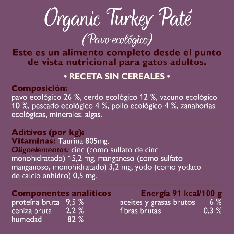 Pienso húmedo para gatos Lily's Kitchen orgánico con pavo (19 x 85 g) - vista 3