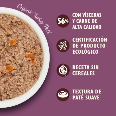 Pienso húmedo para gatos Lily's Kitchen orgánico con pavo (19 x 85 g) - imagen 5