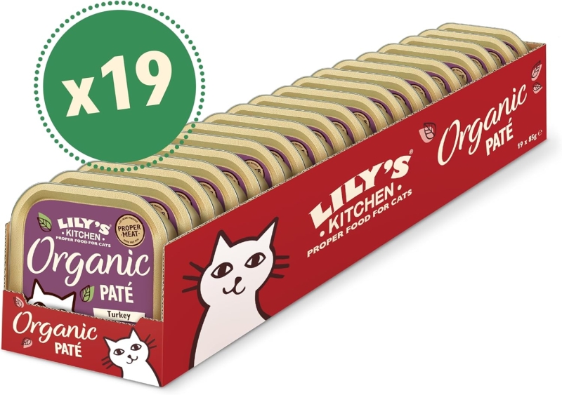 Pienso húmedo para gatos Lily's Kitchen orgánico con pavo (19 x 85 g) - detalle del producto