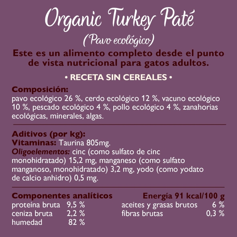 Pienso húmedo para gatos Lily's Kitchen orgánico con pavo (19 x 85 g) - imagen 9