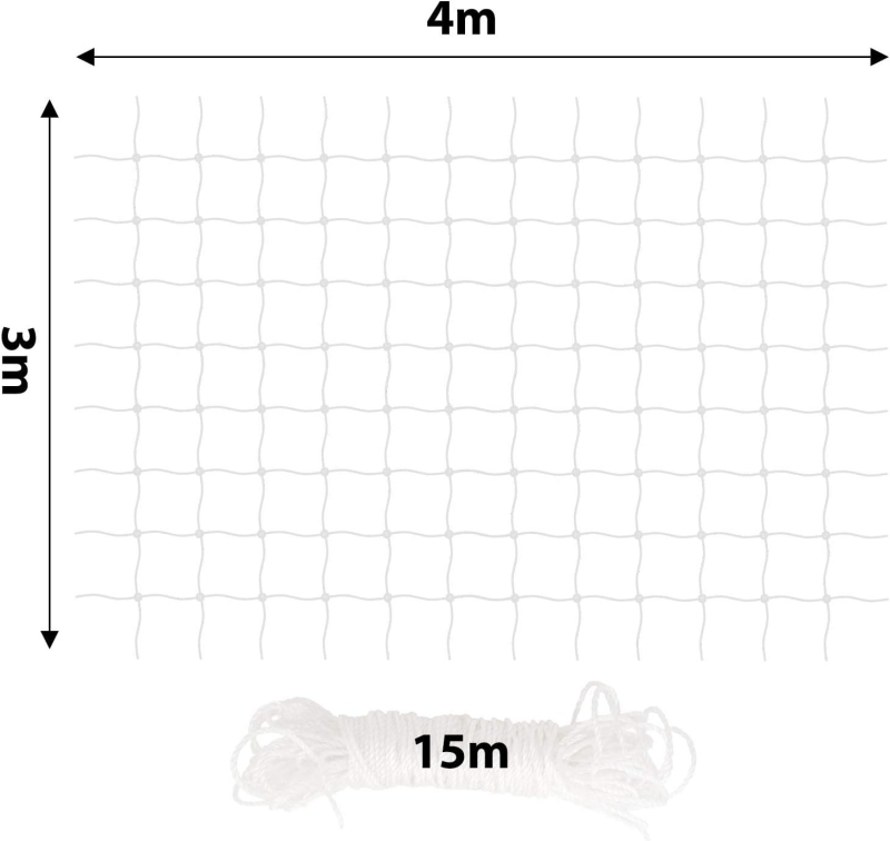 Red de seguridad para gatos lionto para balcón, tamaño S 3x4 m - detalle del producto